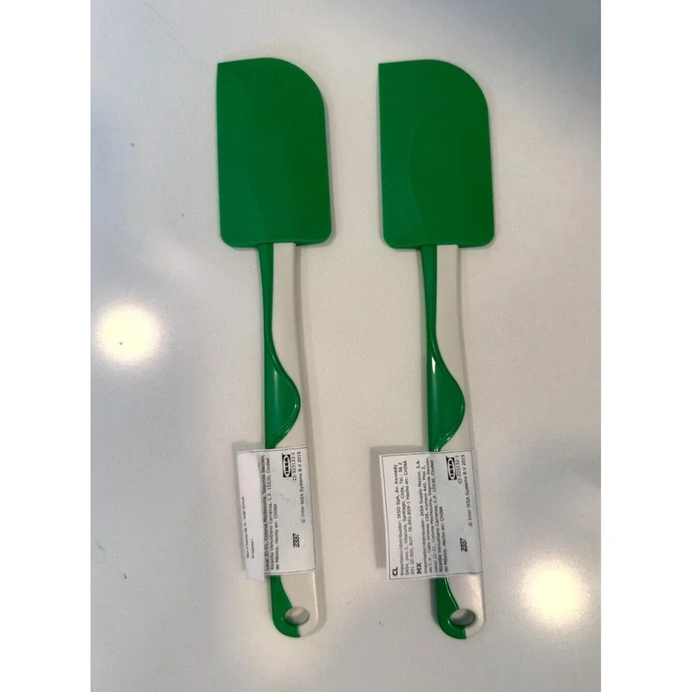Set‎ 2 Ikea GUBBRORA Rubber Flexible Spatula Scraper Green, Brand NEW